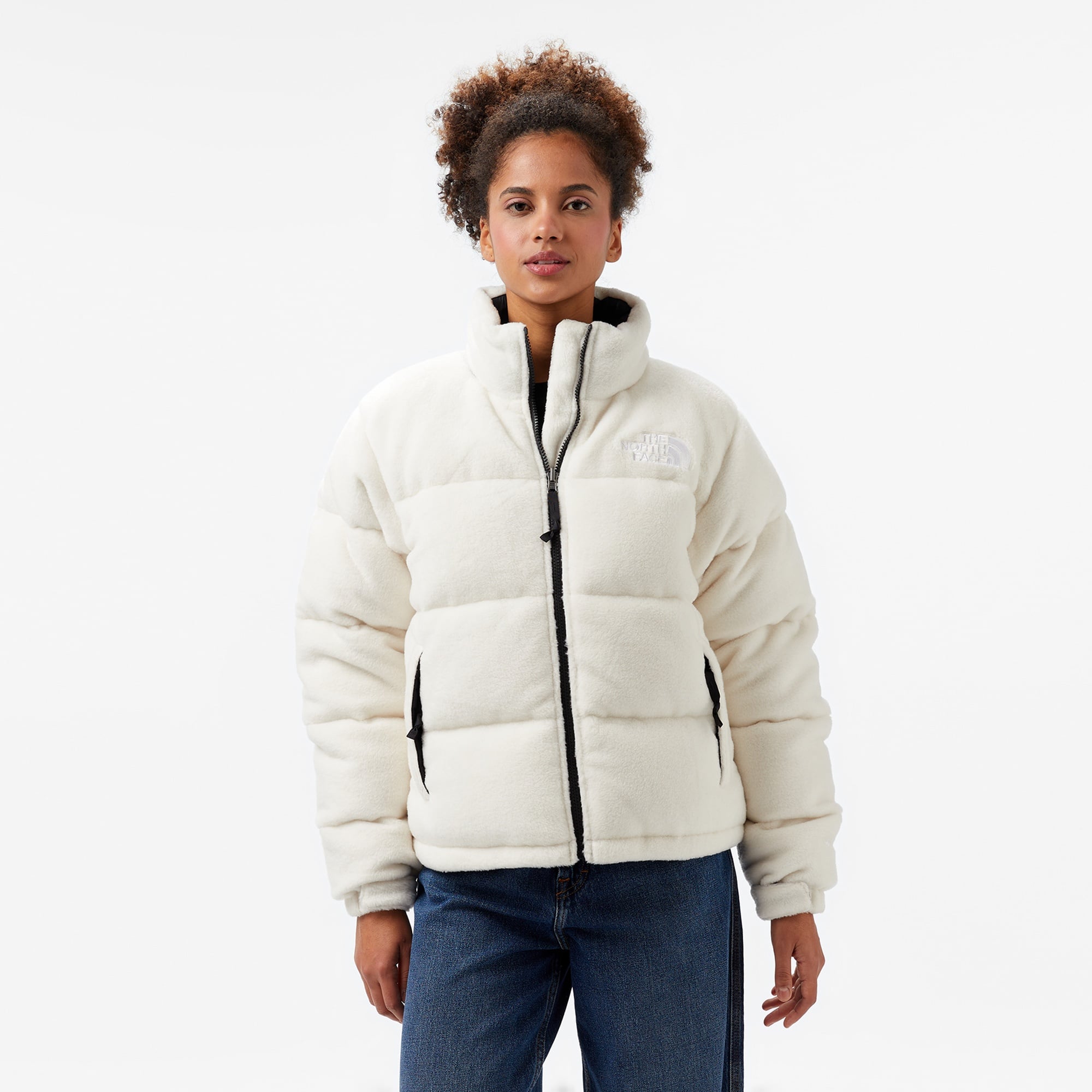 The North Face W 2000 Polar Nuptse Kadın Beyaz Mont