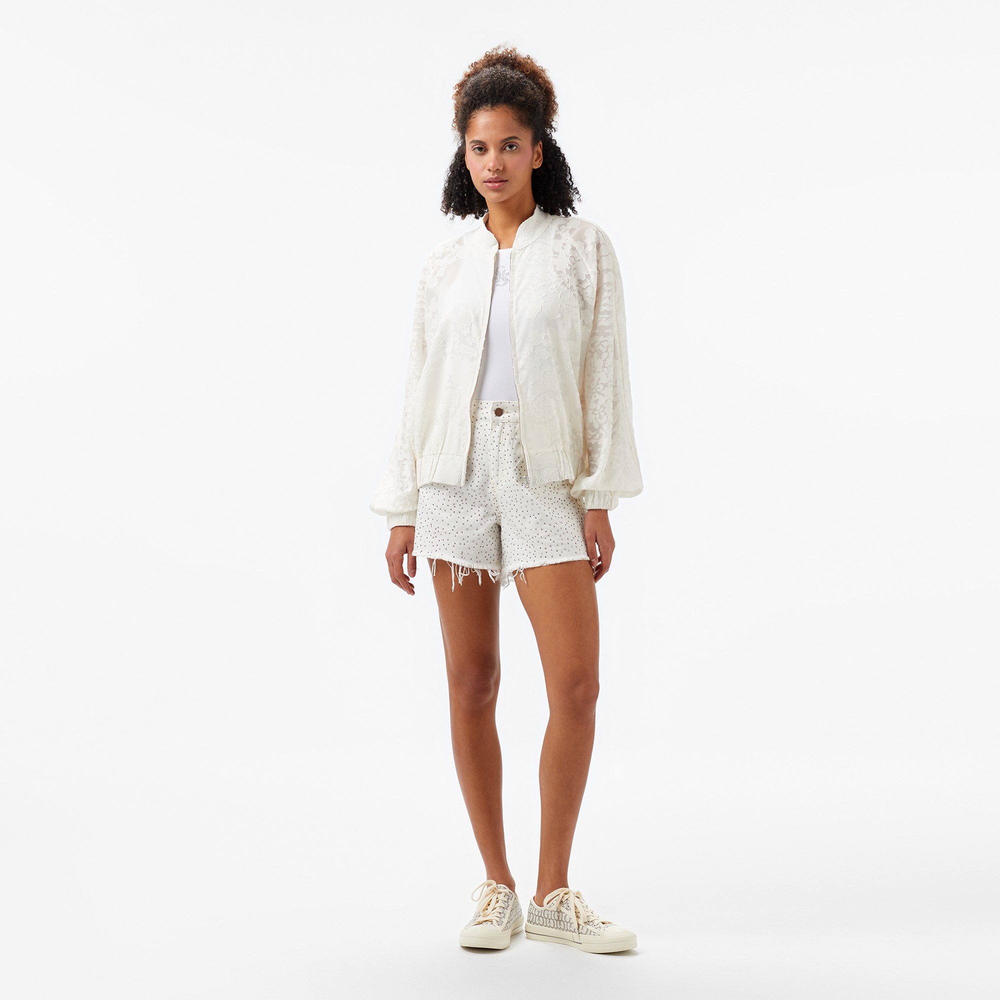 Les Benjamins 002 Kadın Beyaz Eşofman Üstü