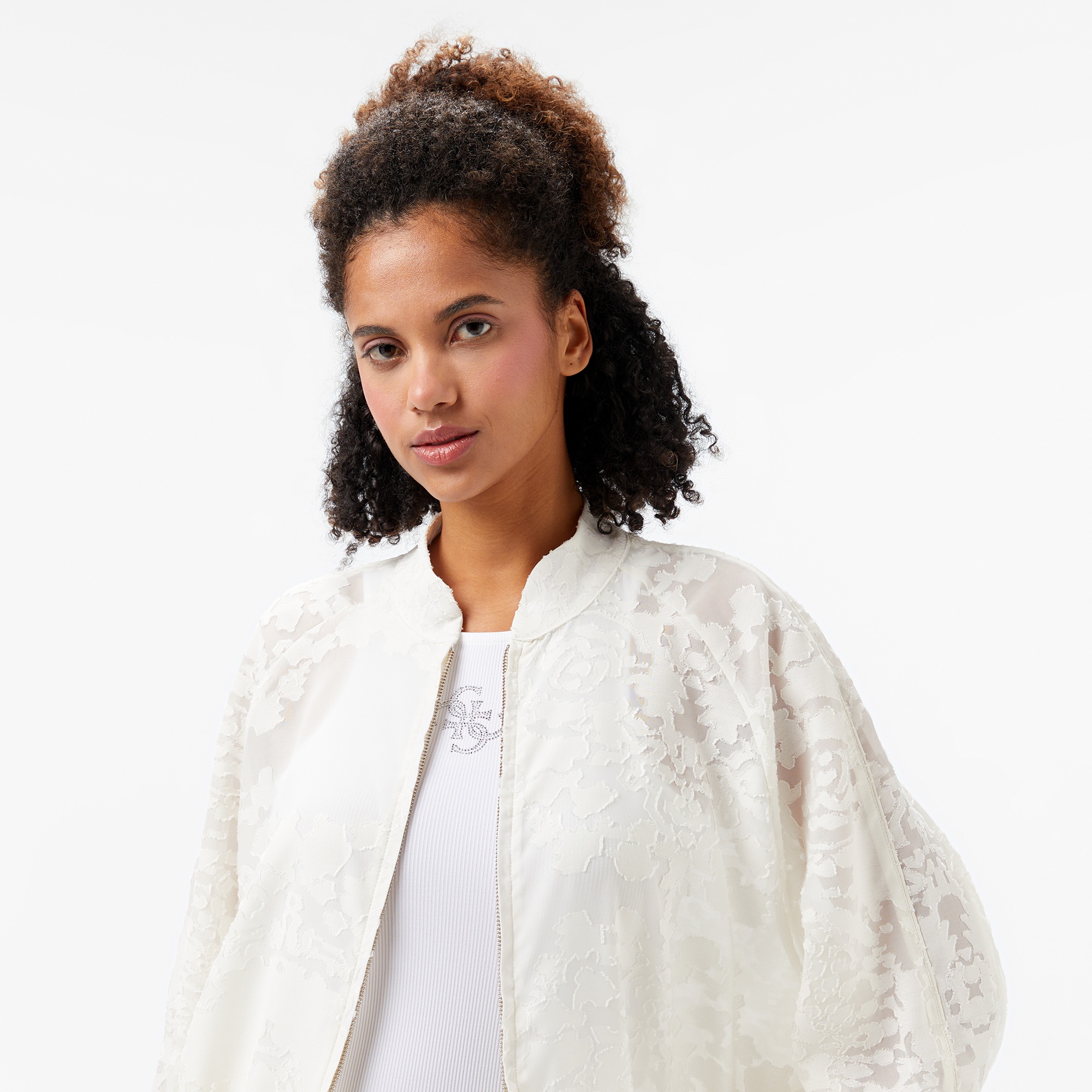 Les Benjamins 002 Kadın Beyaz Eşofman Üstü