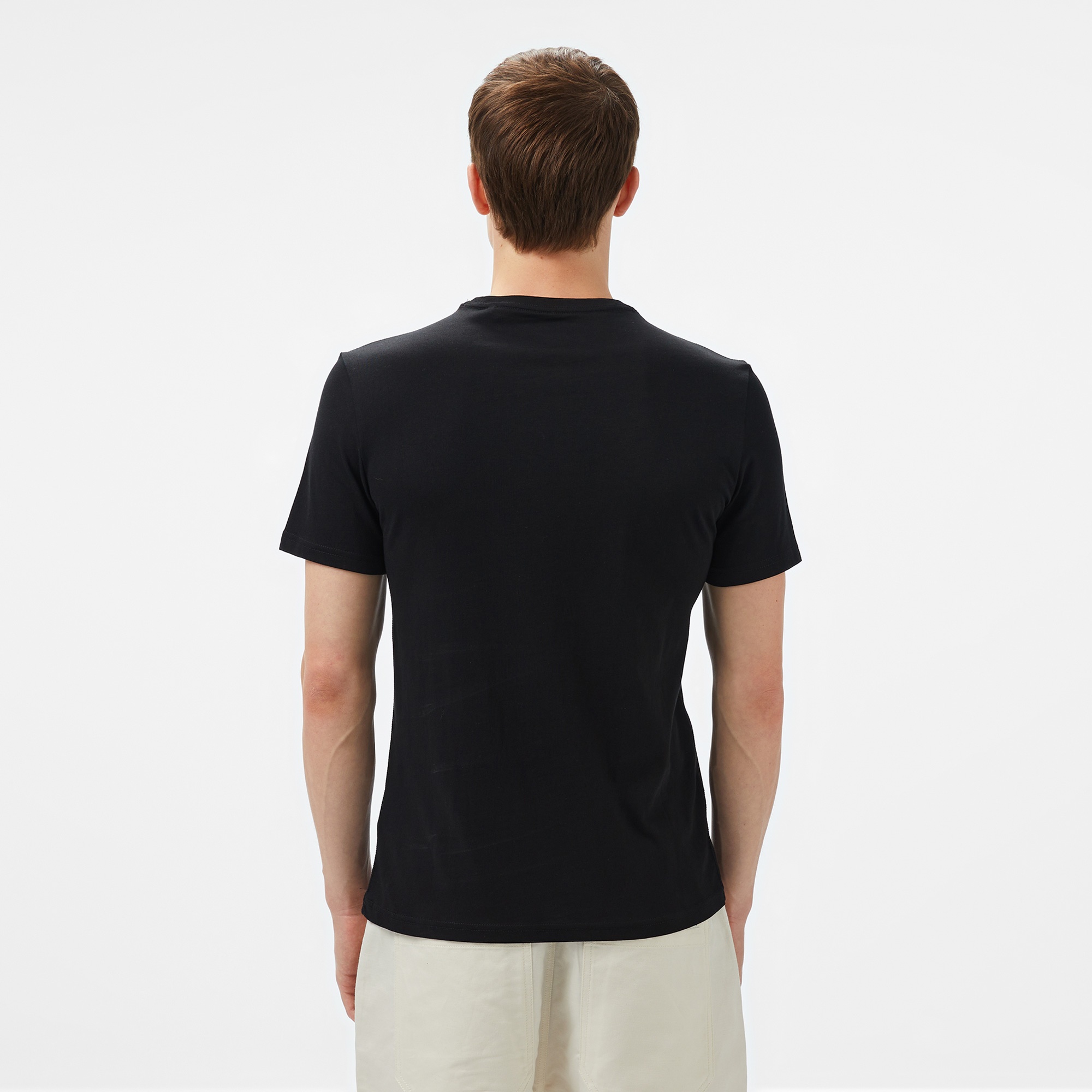 Guess Triangle Mid Organic Stream 180 Erkek Siyah T-Shirt