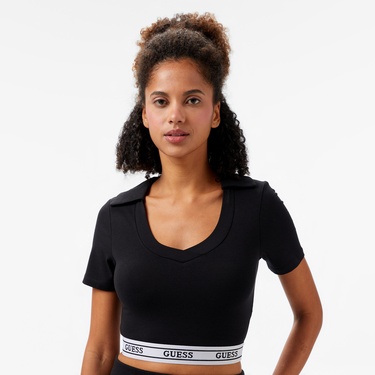  Guess New Aline Kadın Siyah T-Shirt