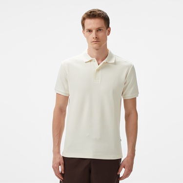  Nautica Erkek Ekru Slim Fit Polo