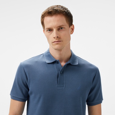 Nautica Erkek Mavi Slim Fit Polo