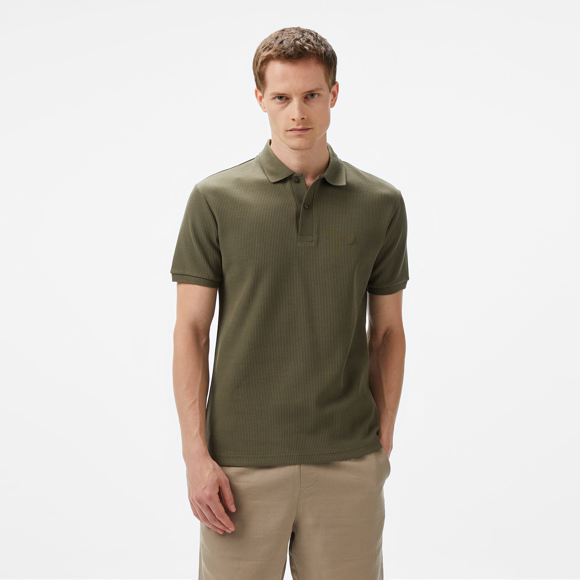  Nautica Erkek Yeşil Slim Fit Polo