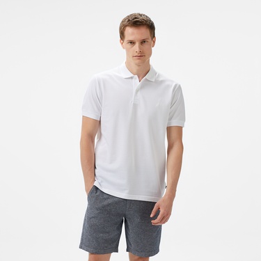  Nautica Erkek Beyaz Classic Fit Polo