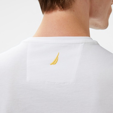  Nautica Erkek Beyaz Regular Fit T-Shirt