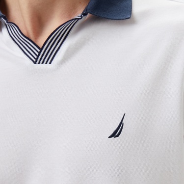  Nautica Erkek Beyaz Classic Fit Polo