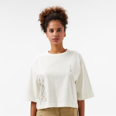  UNITED4 Kadın Krem T-Shirt