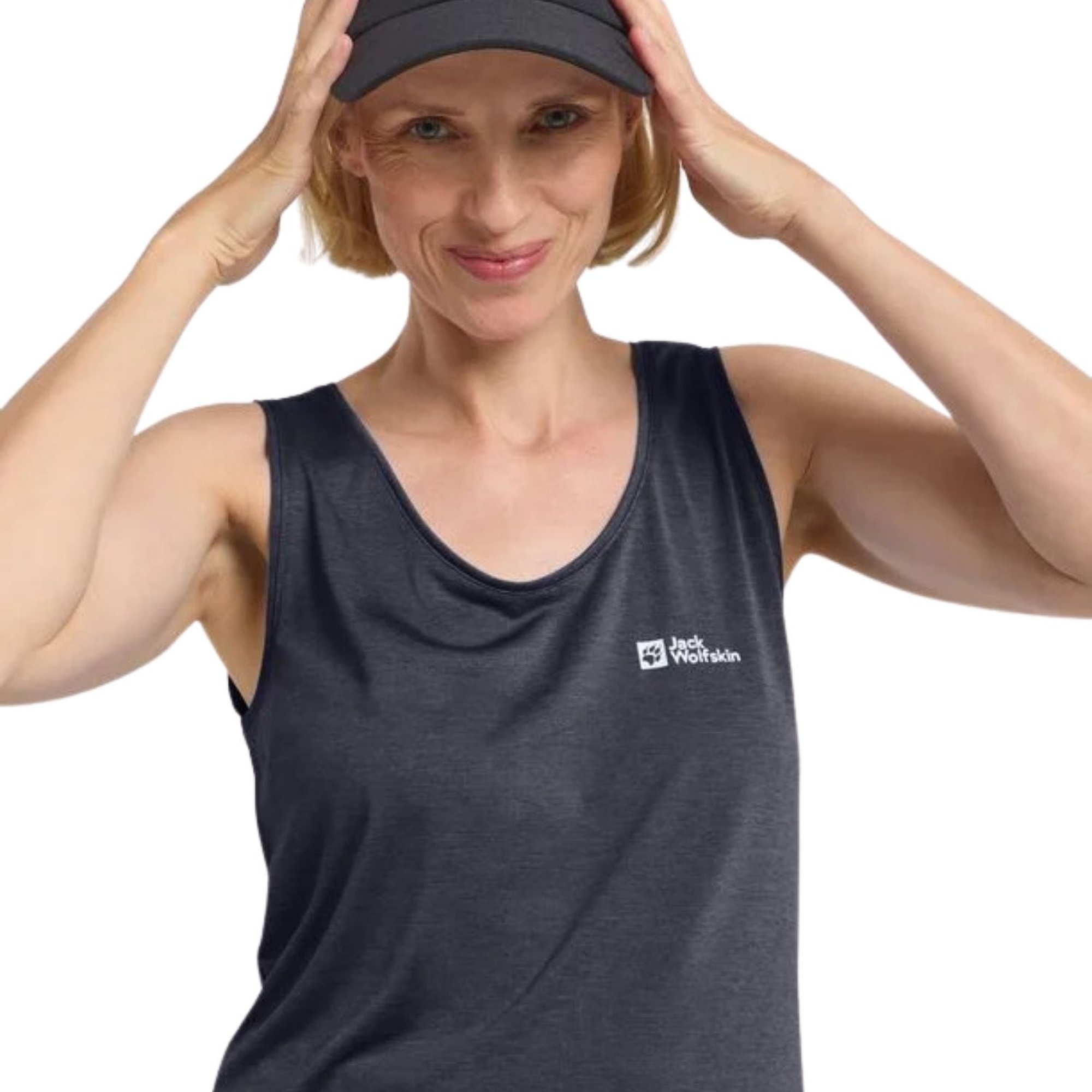 Jack Wolfskin Crosstrail Tank Kadın Mavi Tişört