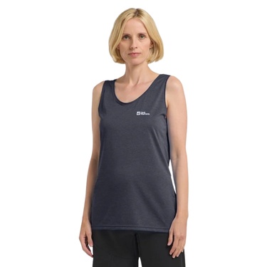  Jack Wolfskin Crosstrail Tank Kadın Mavi Tişört