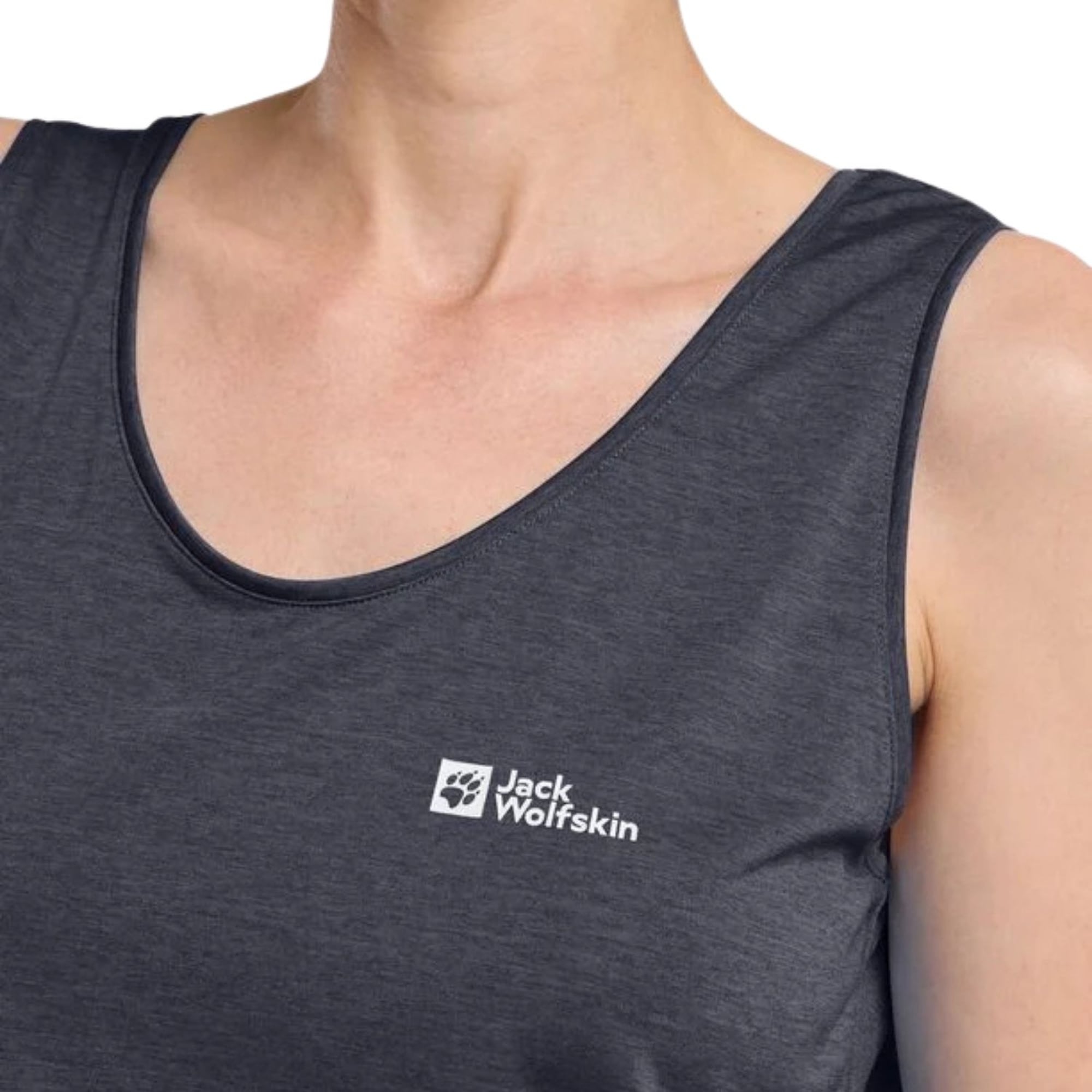 Jack Wolfskin Crosstrail Tank Kadın Mavi Tişört