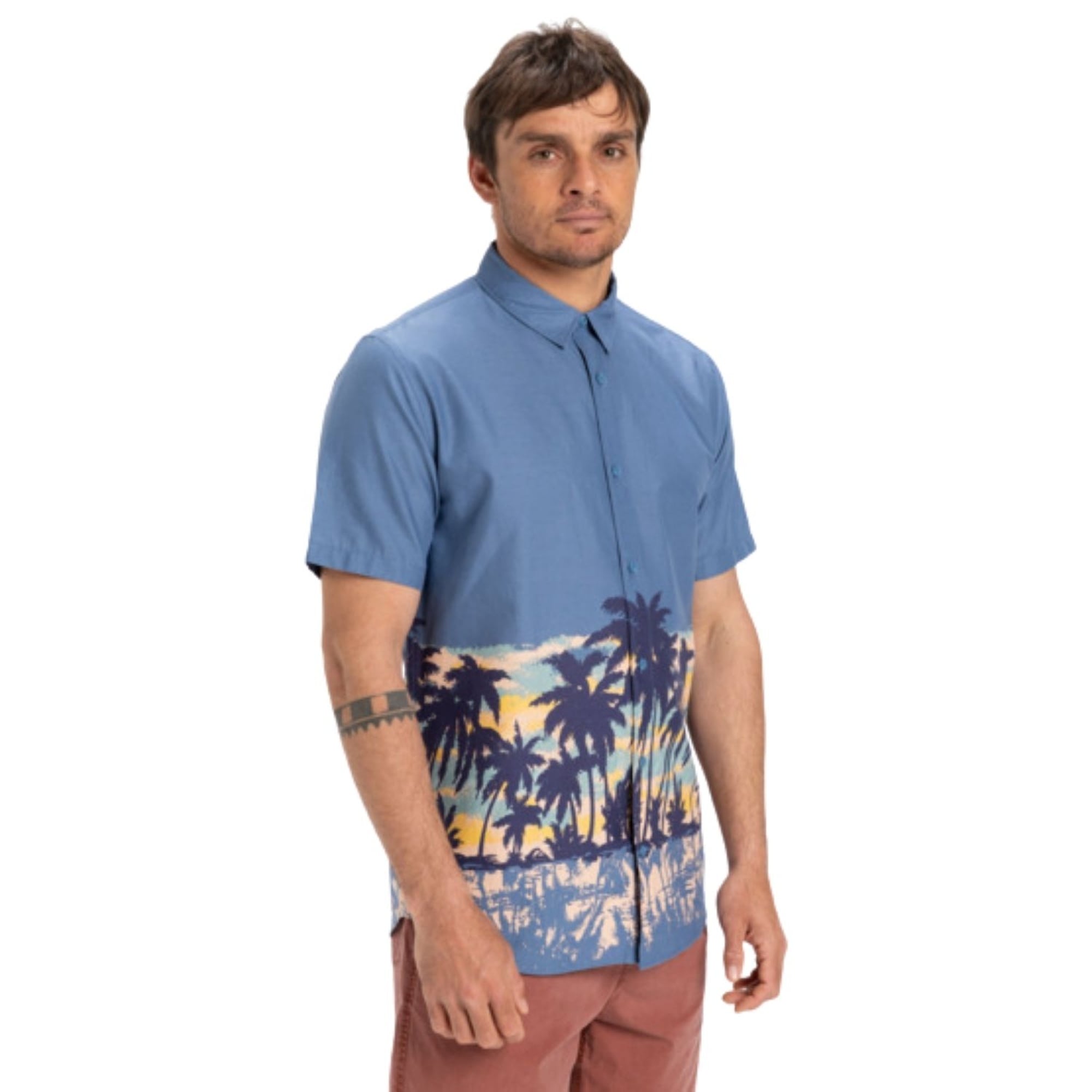 Quiksilver Apero Classic Engineered Erkek Mavi Gömlek