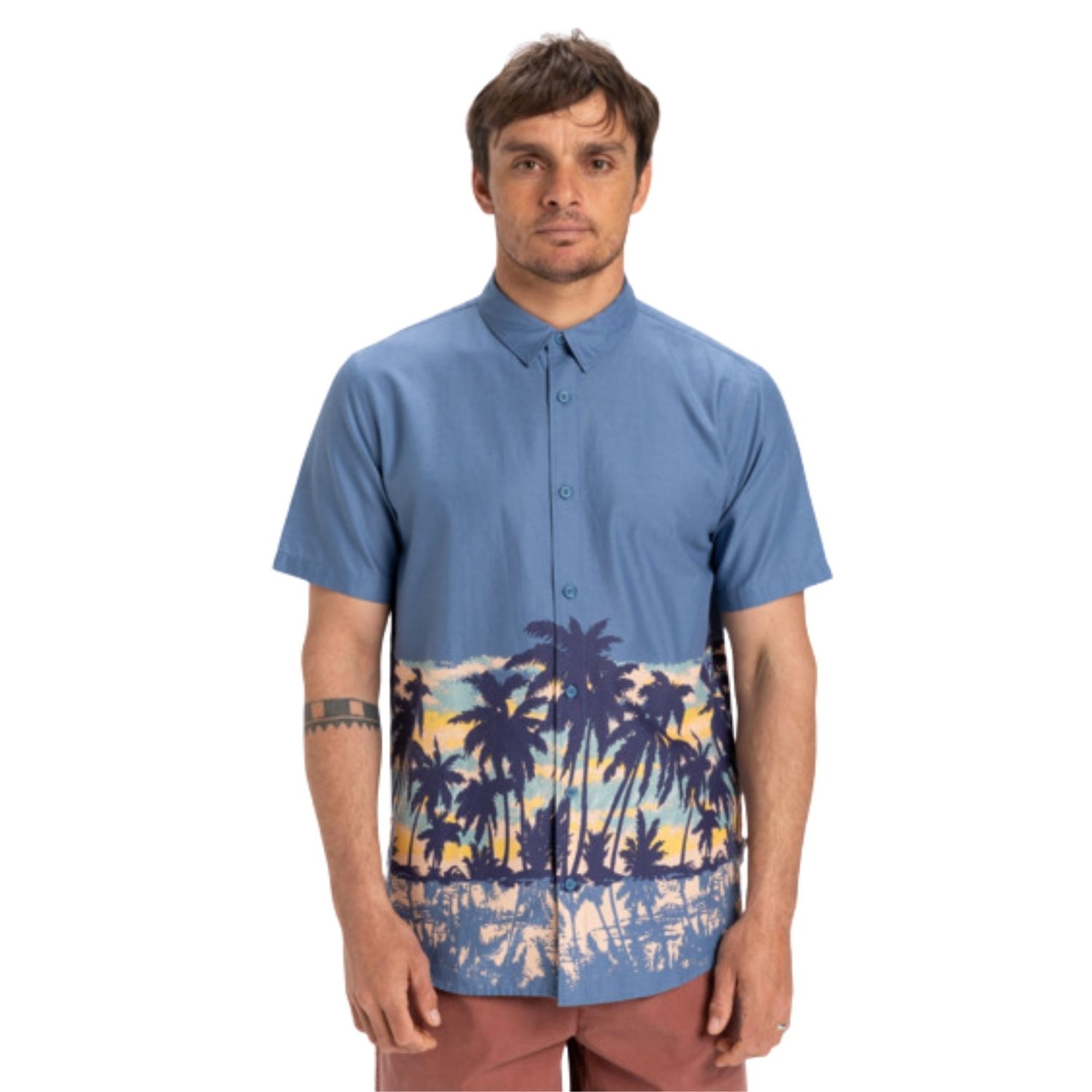 Quiksilver Apero Classic Engineered Erkek Mavi Gömlek