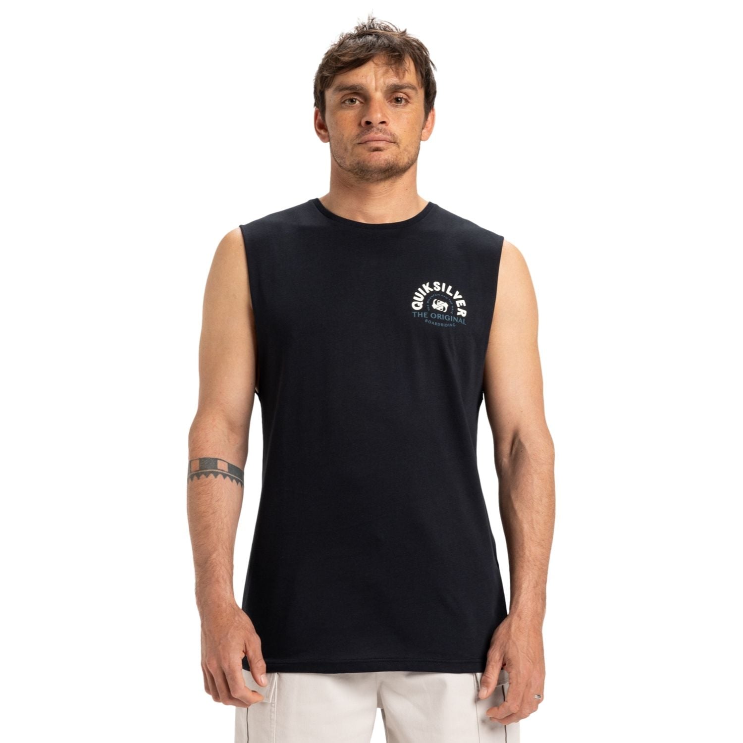  Quiksilver Ev Summer Road Muscle Erkek Siyah Tişört