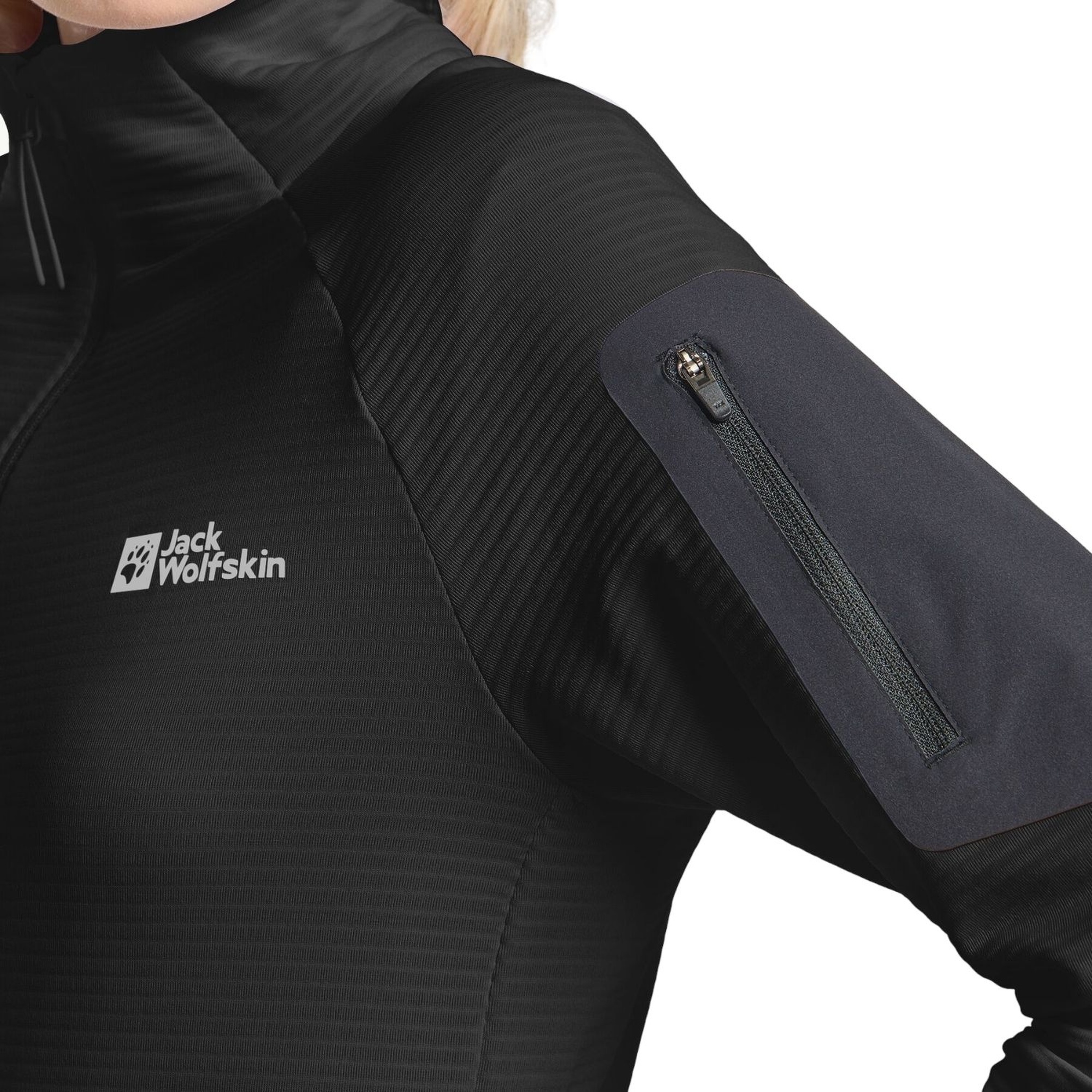 Jack Wolfskin Prelight Fz Kadın Siyah Polar Ceket