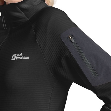  Jack Wolfskin Prelight Fz Kadın Siyah Polar Ceket