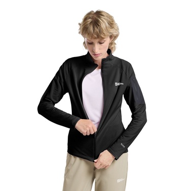  Jack Wolfskin Prelight Fz Kadın Siyah Polar Ceket