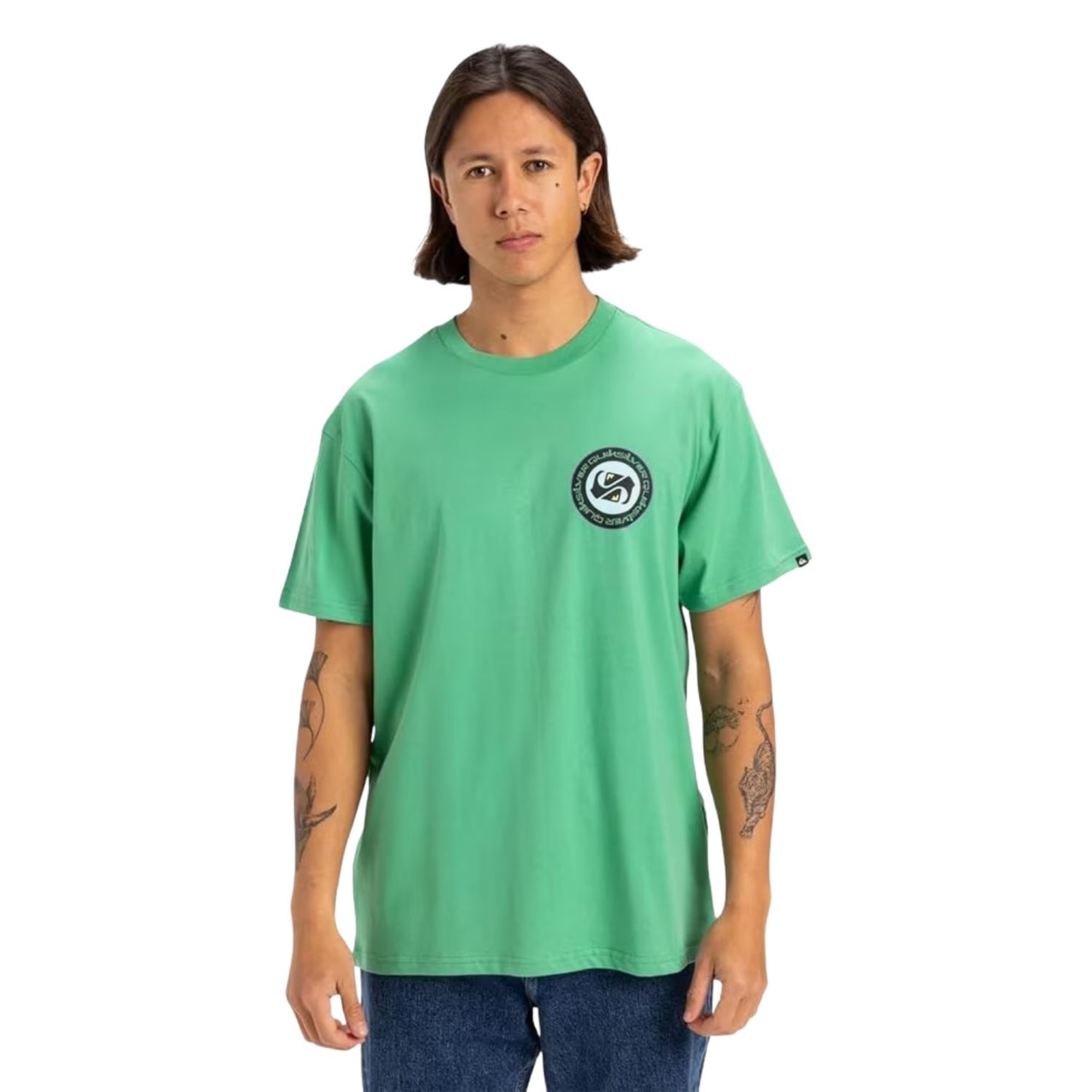 Quiksilver Circle Back Erkek Yeşil Tişört