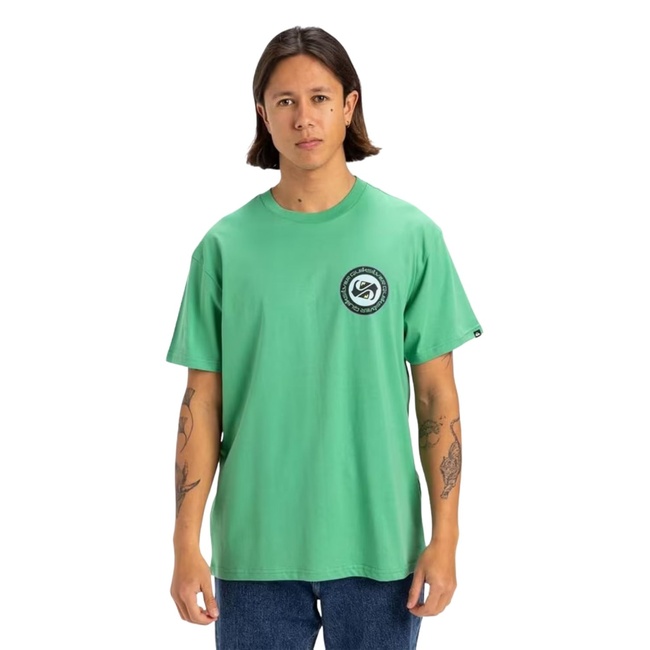  Quiksilver Circle Back Erkek Yeşil Tişört