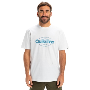  Quiksilver Ev Shape All Day Erkek Beyaz Tişört