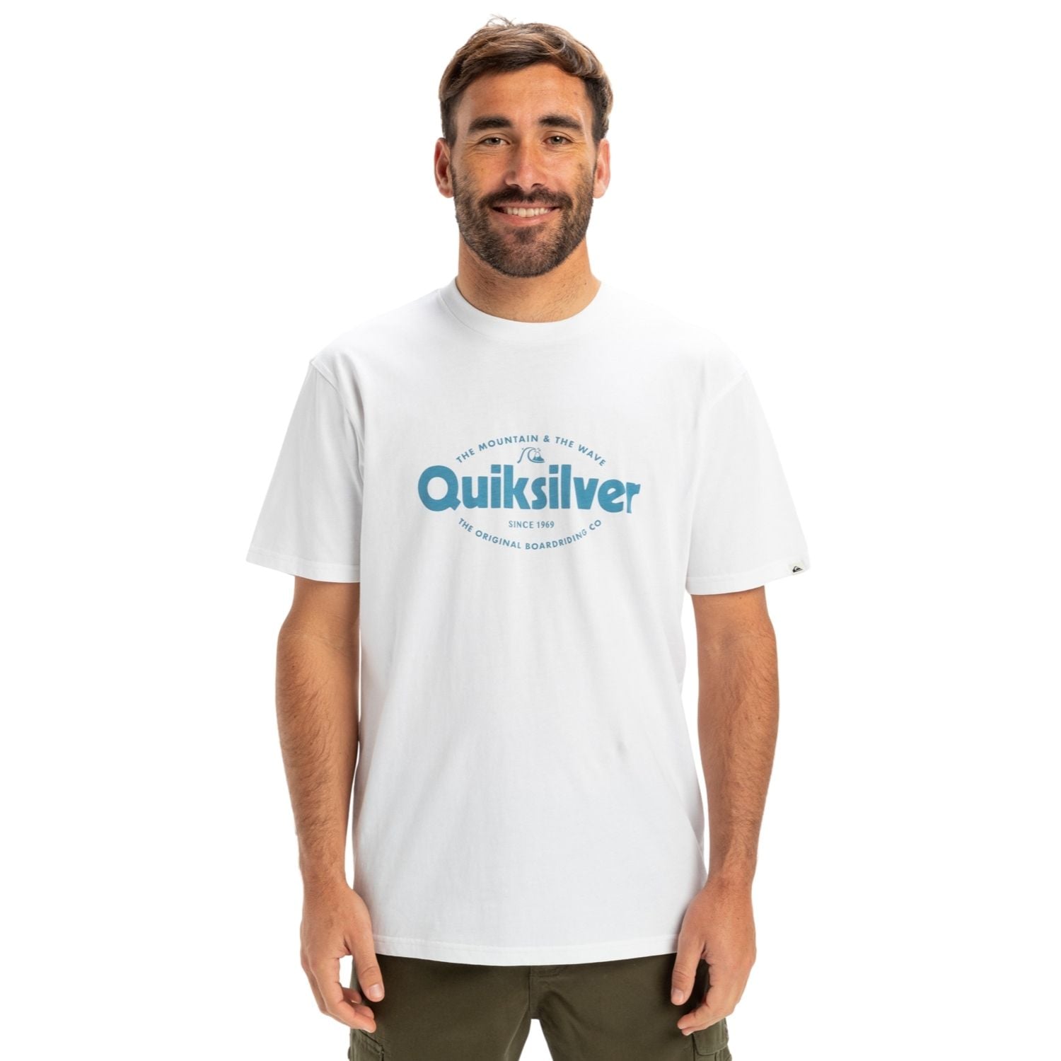 Quiksilver Ev Shape All Day Erkek Beyaz Tişört