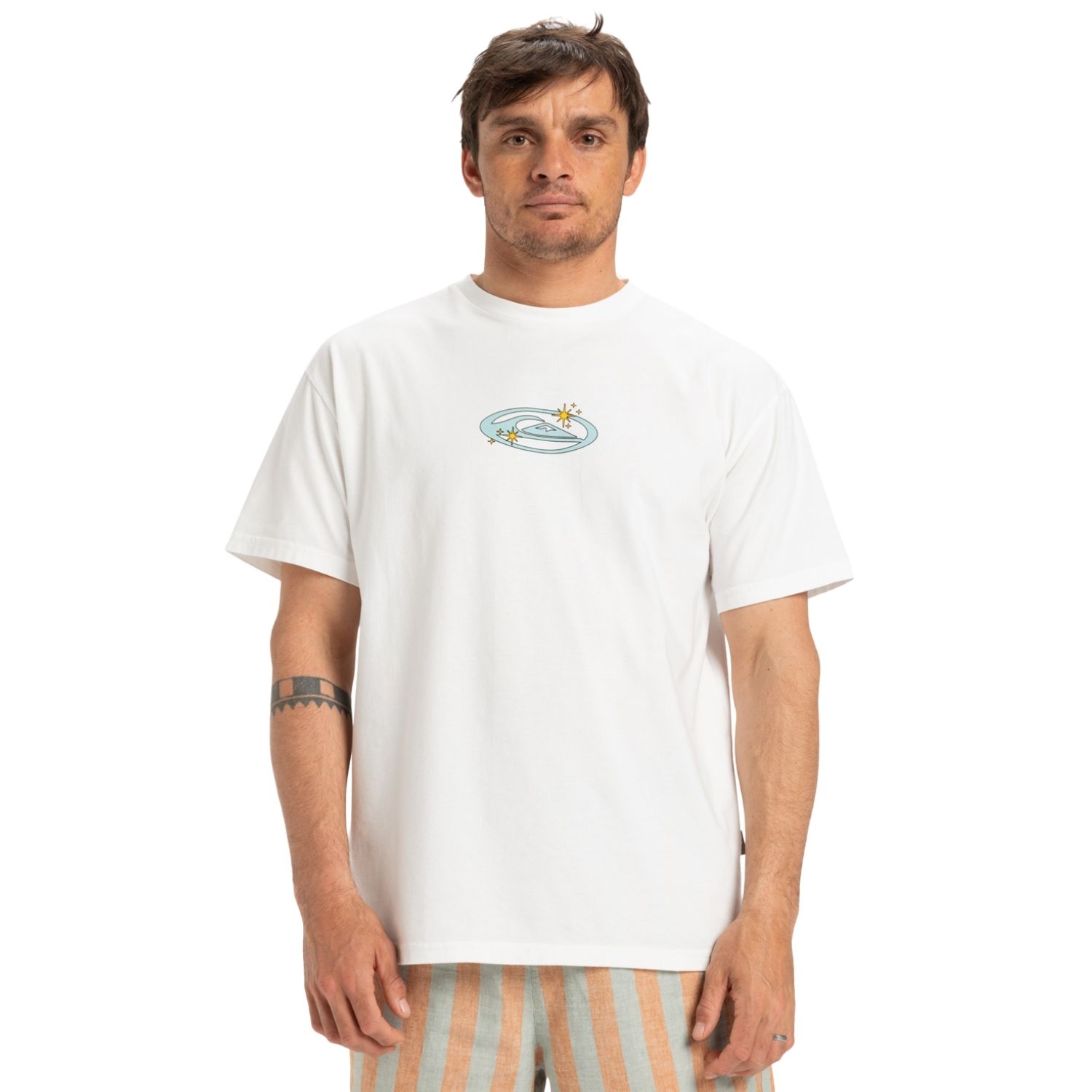  Quiksilver Nd Nature Magic Erkek Beyaz Tişört