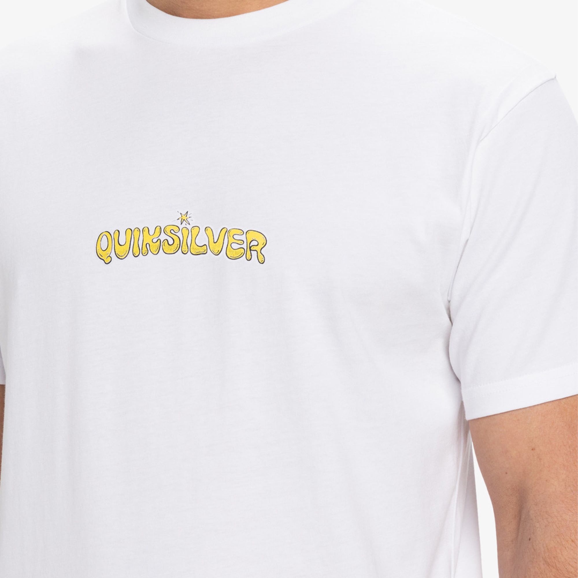 Quiksilver Ev Disconnect Effects Erkek Beyaz Tişört