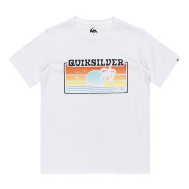  Quiksilver Ev Sun Faded Yth Erkek Çocuk Beyaz Tişört