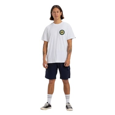  Quiksilver Circle Back Erkek Beyaz Tişört