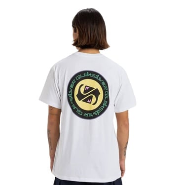  Quiksilver Circle Back Erkek Beyaz Tişört