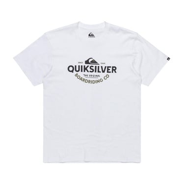  Quiksilver Typed Out Erkek Beyaz Tişört