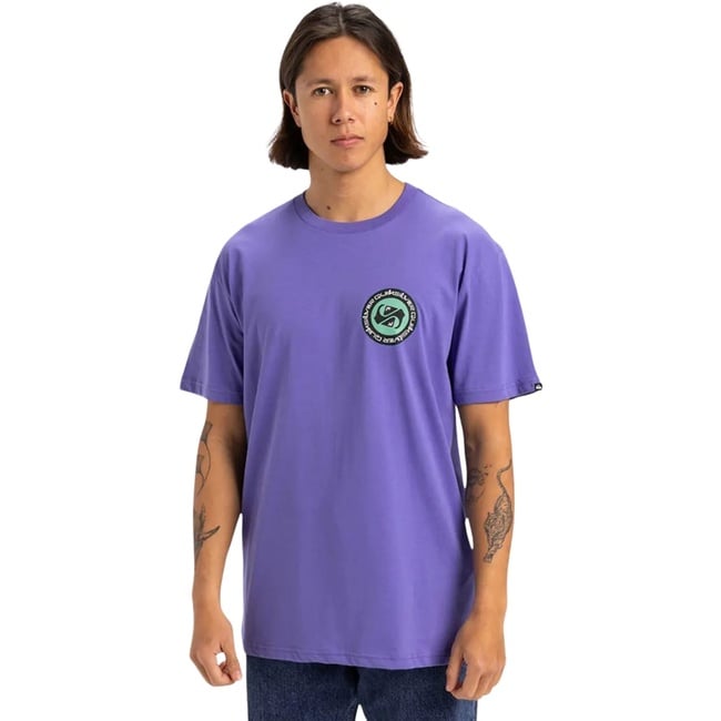  Quiksilver Circle Back Erkek Mor Tişört