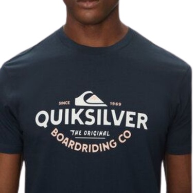  Quiksilver Typed Out Erkek Mavi Tişört