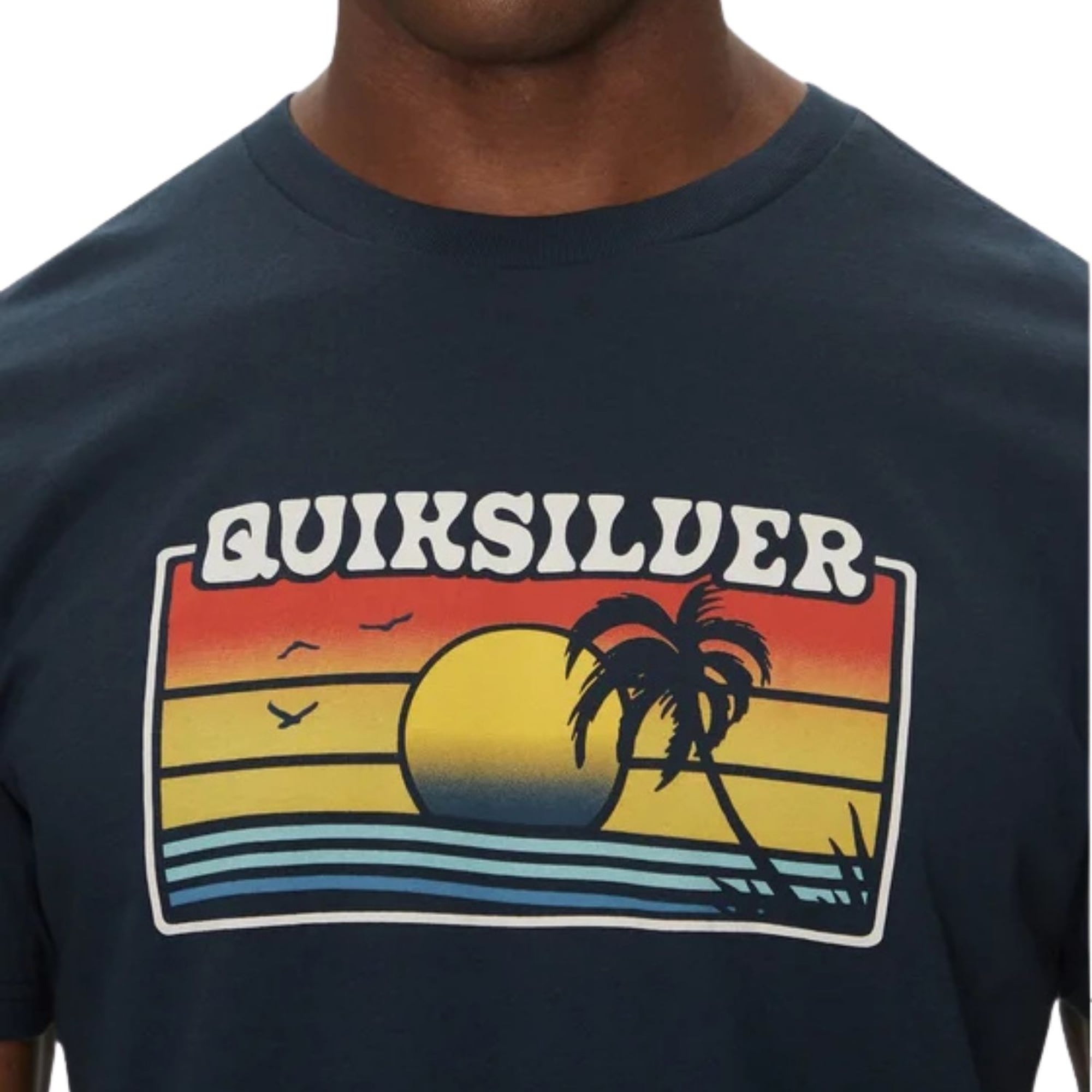 Quiksilver Sun Faded Erkek Mavi Tişört