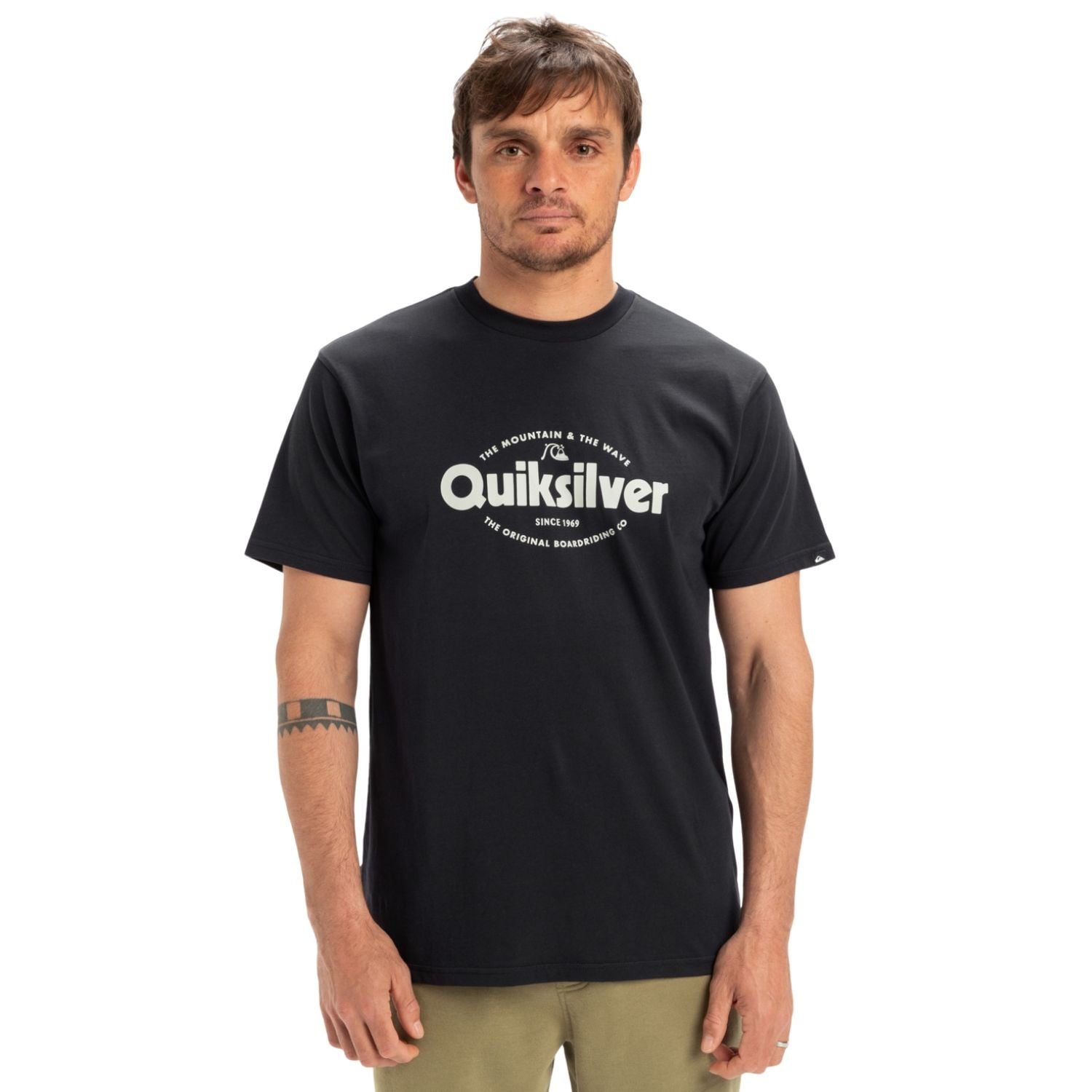  Quiksilver Ev Shape All Day Erkek Mavi Tişört