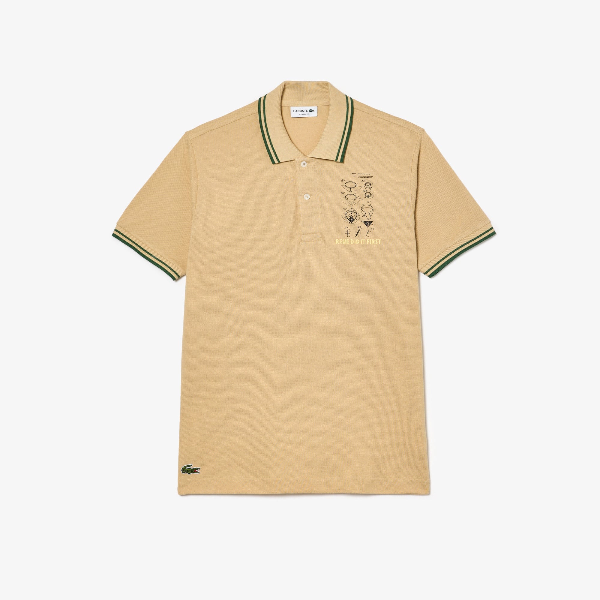 Lacoste L.12.12 Erkek Classic Fit Baskılı Kahverengi Polo