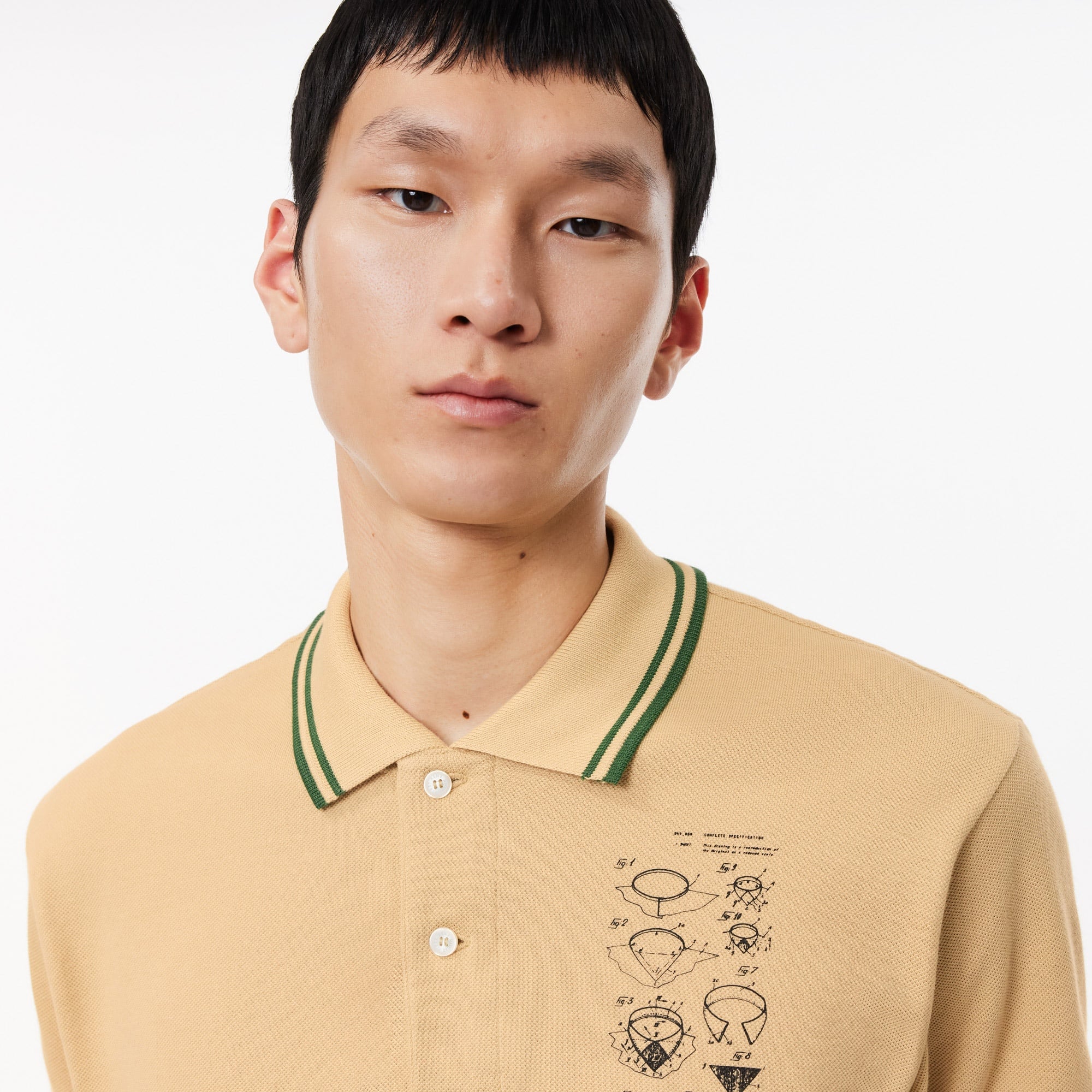 Lacoste L.12.12 Erkek Classic Fit Baskılı Kahverengi Polo