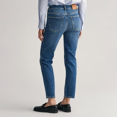  GANT Kadın Mavi Slim Fit Jean Pantolon