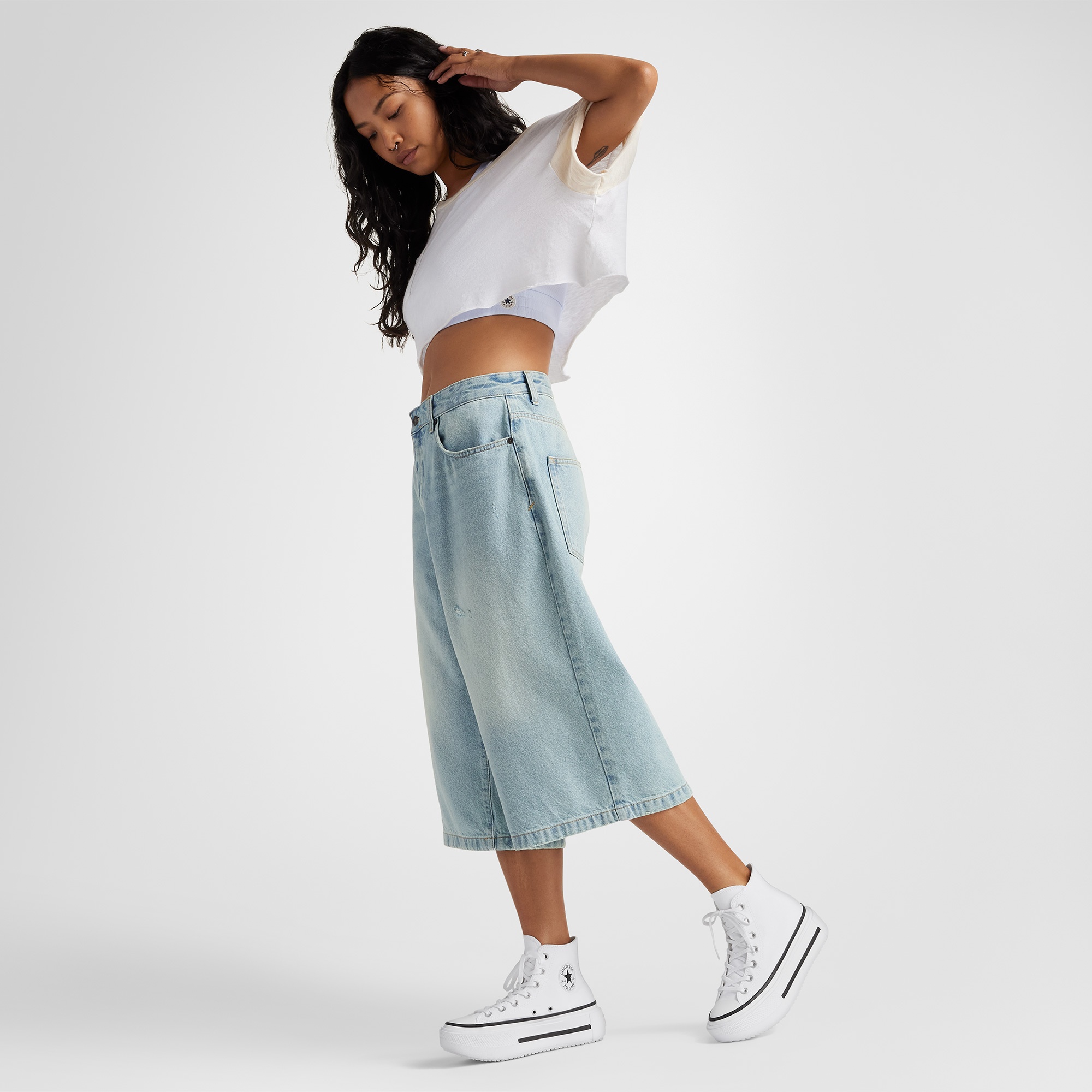 Converse Chuck Taylor All Star Lift Double Stack Unisex Beyaz Sneaker