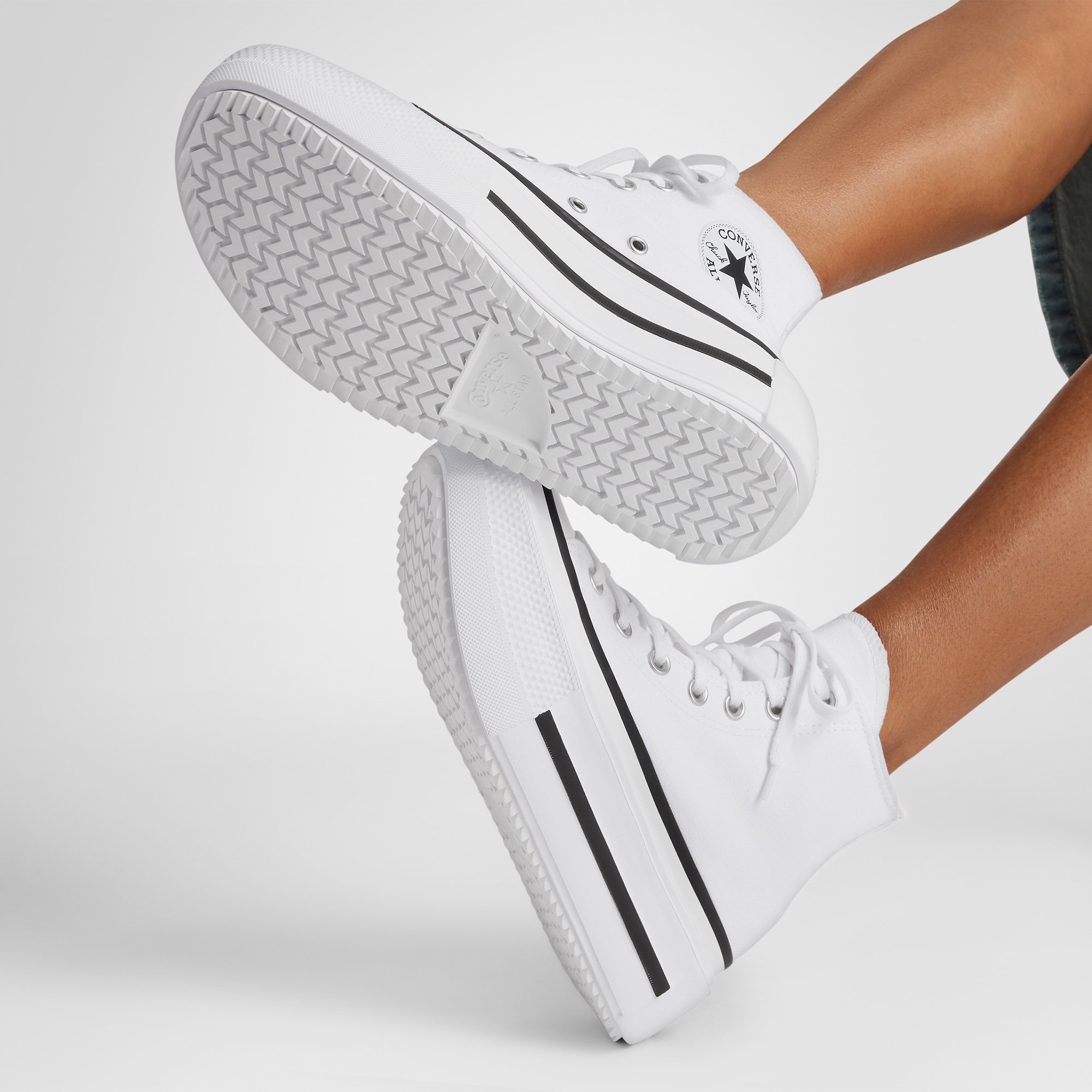 Converse Chuck Taylor All Star Lift Double Stack Unisex Beyaz Sneaker - Görsel 11