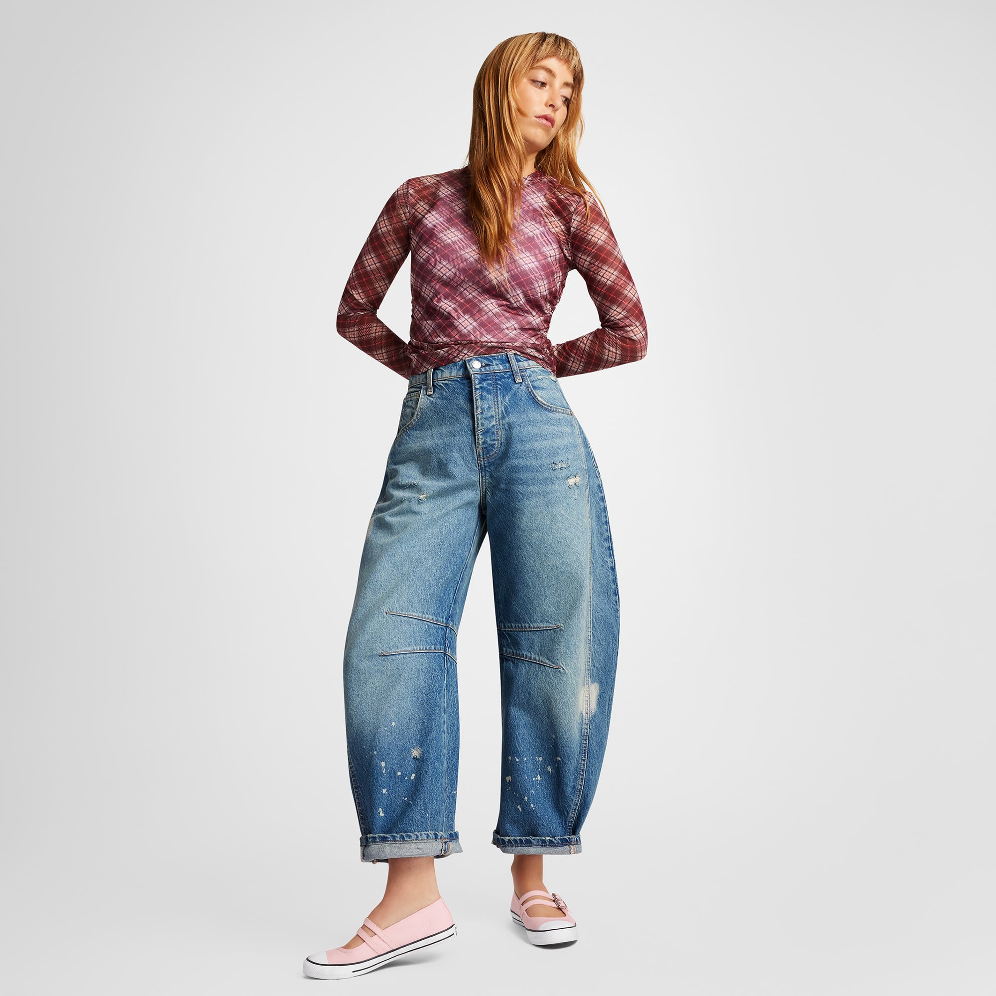 Converse Converse Beyaz Chuck Taylor All Star Dainty Mary Jane Slip On Kadın Pembe Babet Sneaker | FashFed Beyaz - 8. görsel