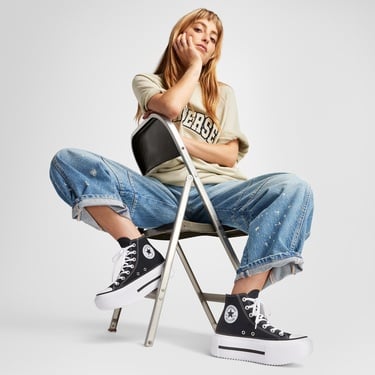  Converse Chuck Taylor All Star Lift Double Stack Unisex Siyah Sneaker