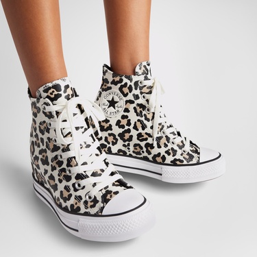  Converse Chuck Taylor All Star Platform Wedge Kadın Krem Sneaker