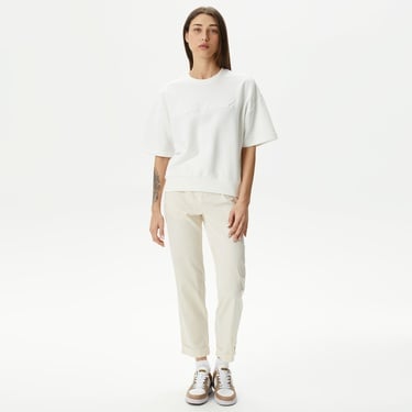  Lacoste Kadın Regular Fit Bej Pantolon