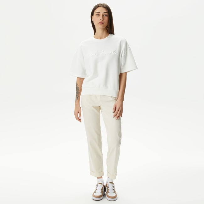  Lacoste Kadın Regular Fit Bej Pantolon