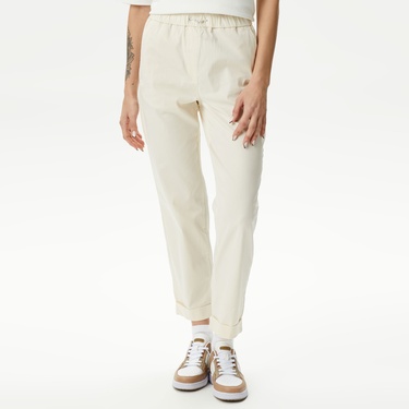  Lacoste Kadın Regular Fit Bej Pantolon
