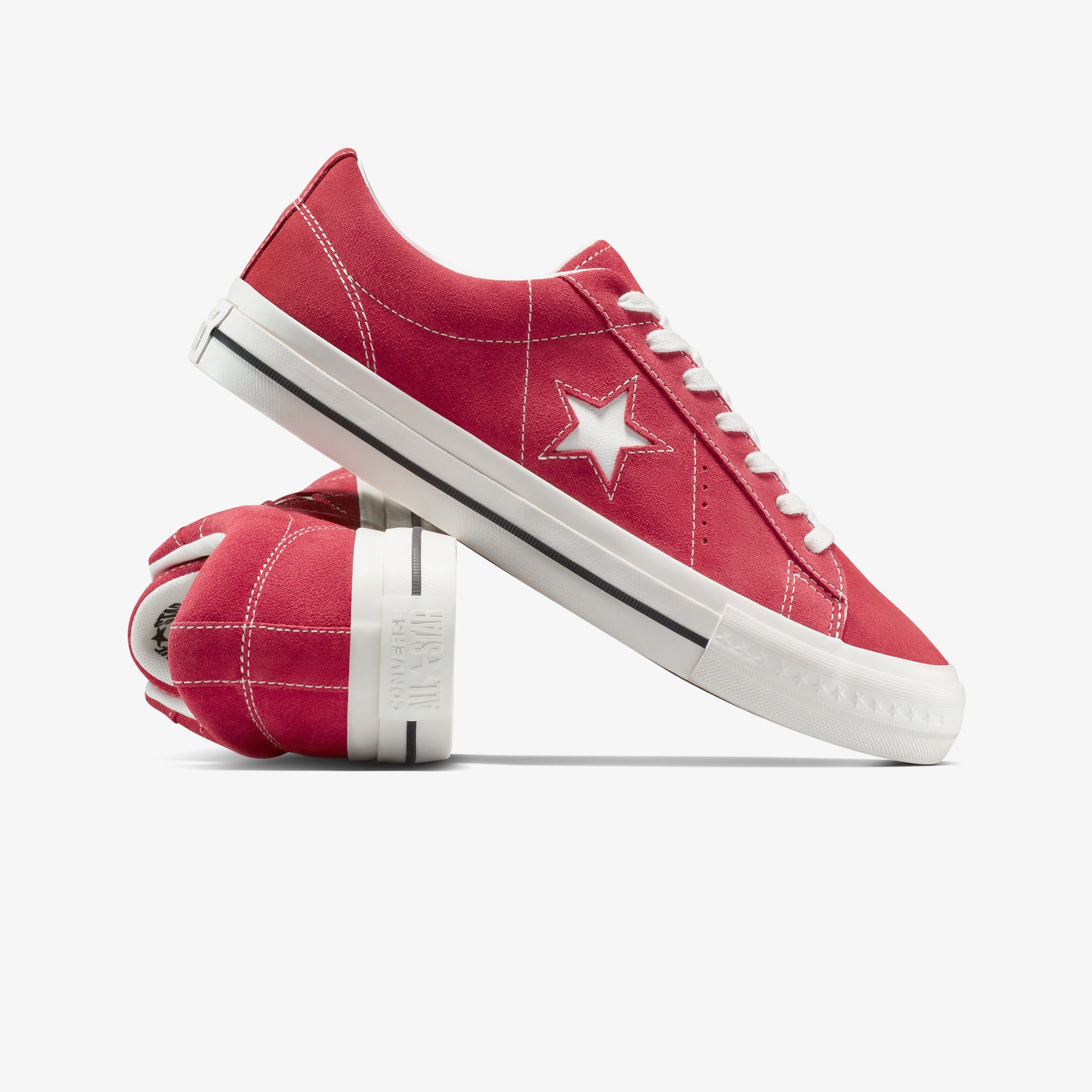 Converse One Star 95 Unisex Kırmızı Sneaker - Görsel 6