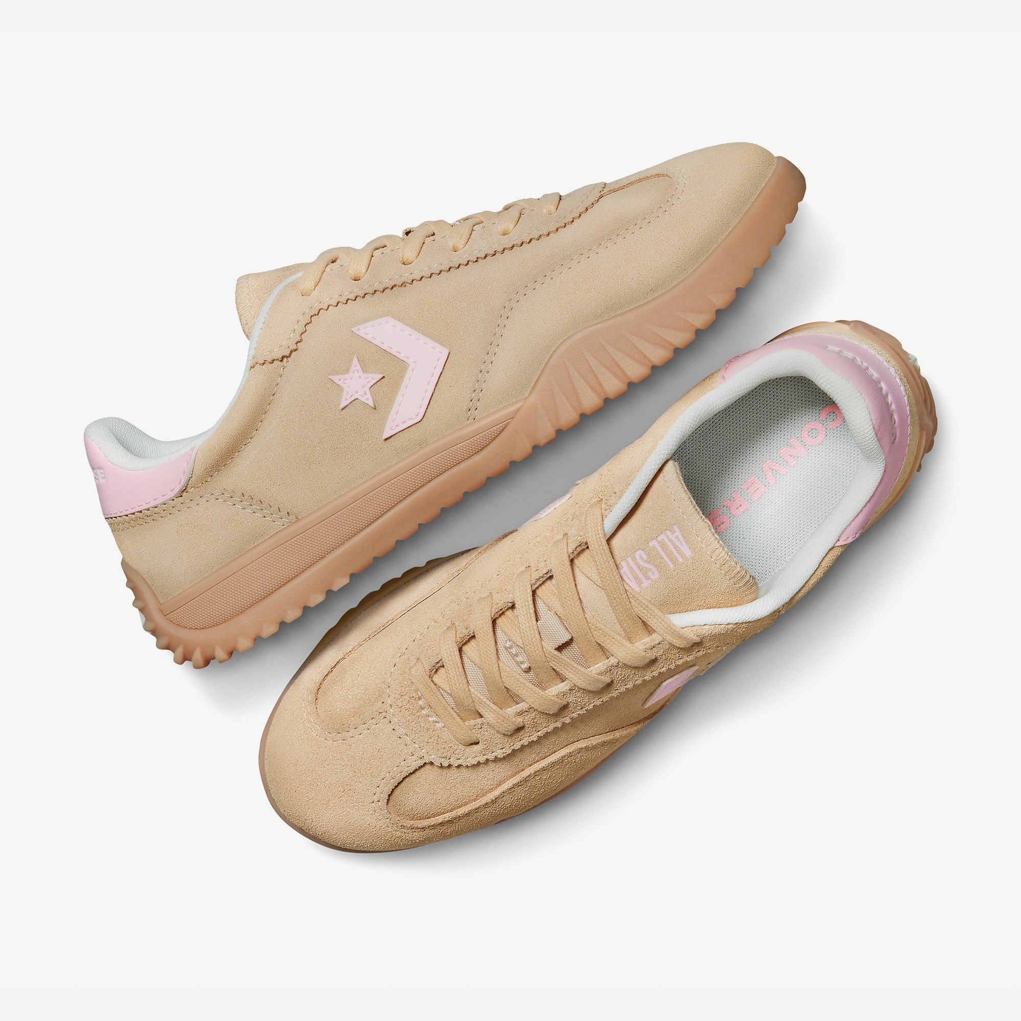 Converse Run Star Trainer Suede Unisex Bej Sneaker