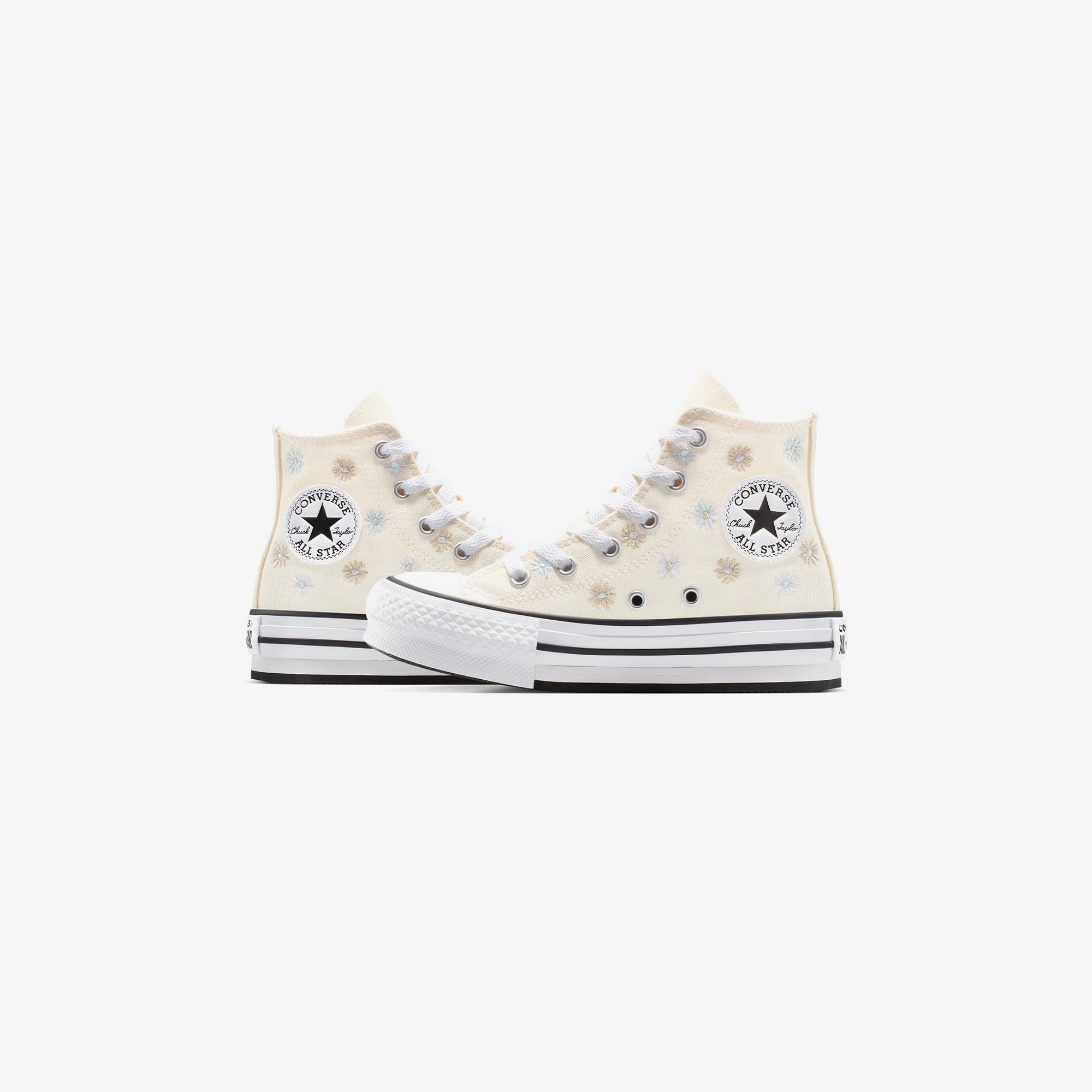 Converse Chuck Taylor All Star Platform Florals Çocuk Krem Sneaker - Görsel 6