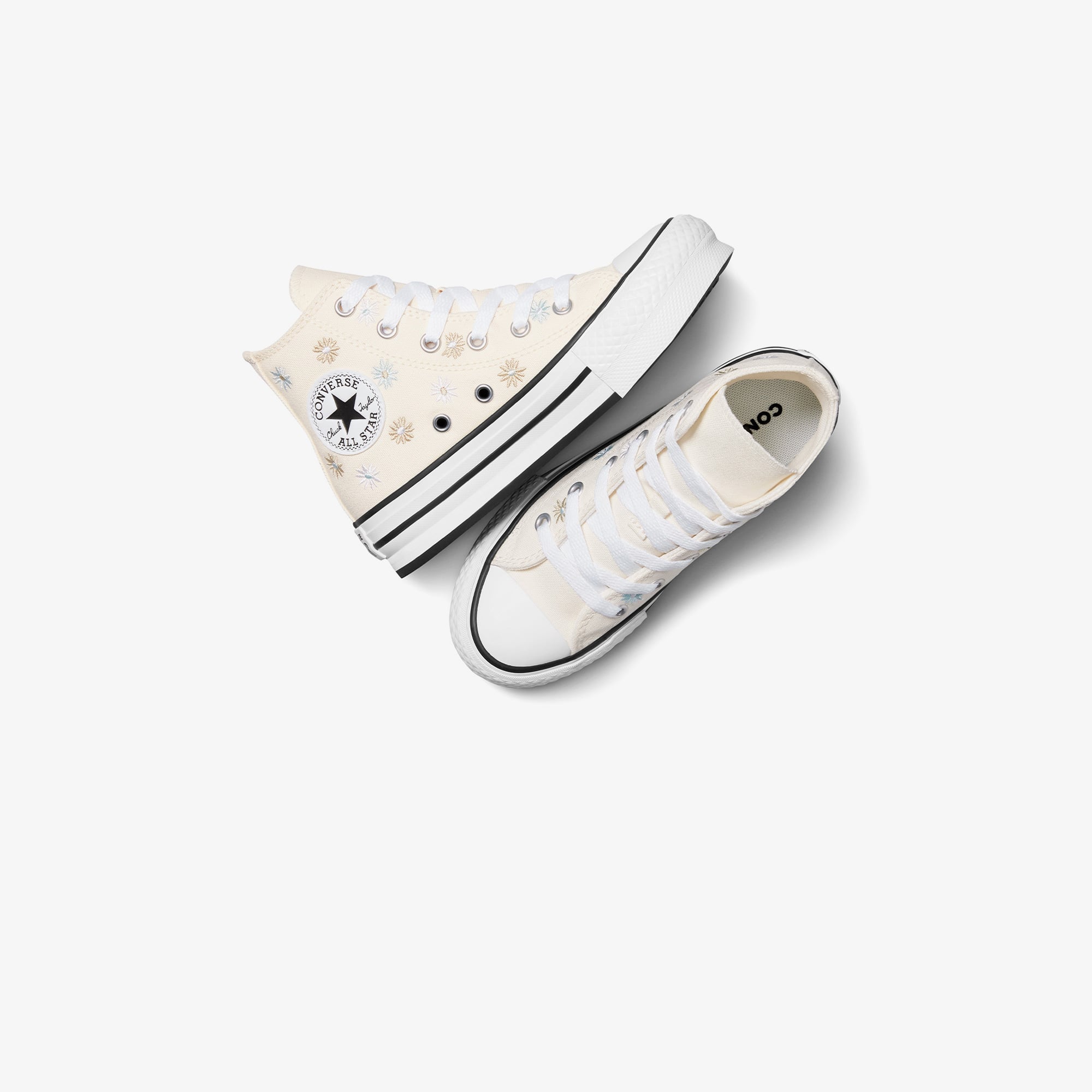 Converse Chuck Taylor All Star Platform Florals Çocuk Krem Sneaker - Görsel 7